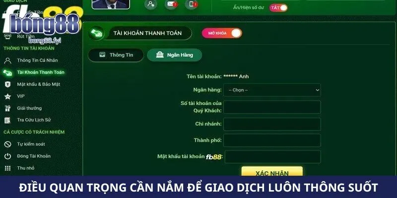Điều quan trọng cần nắm để giao dịch luôn thông suốt