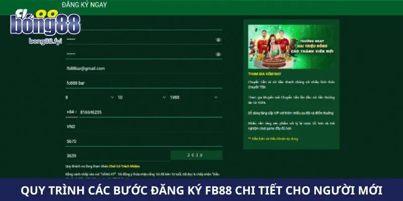 Quy trình các bước đăng ký FB88 chi tiết cho người mới